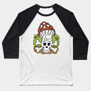 poison mushroom skull. Baseball T-Shirt